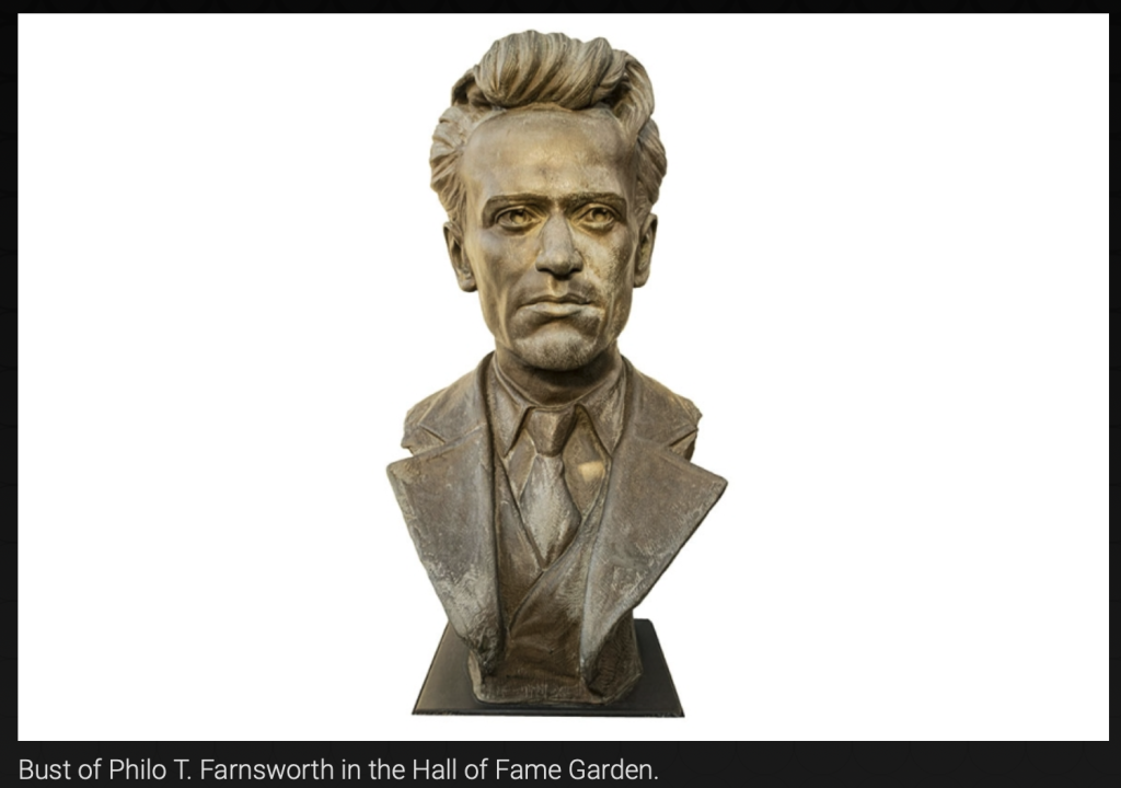 Bust of Philo T. Farnsworth in TV Academy Hall of Fame Garden